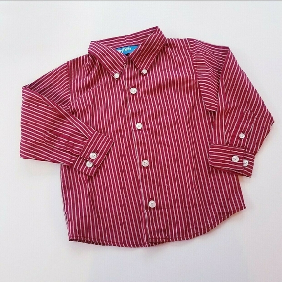 Vintage Toddler Pinstripe Buttonup Shirt 24M - Picture 5 of 6